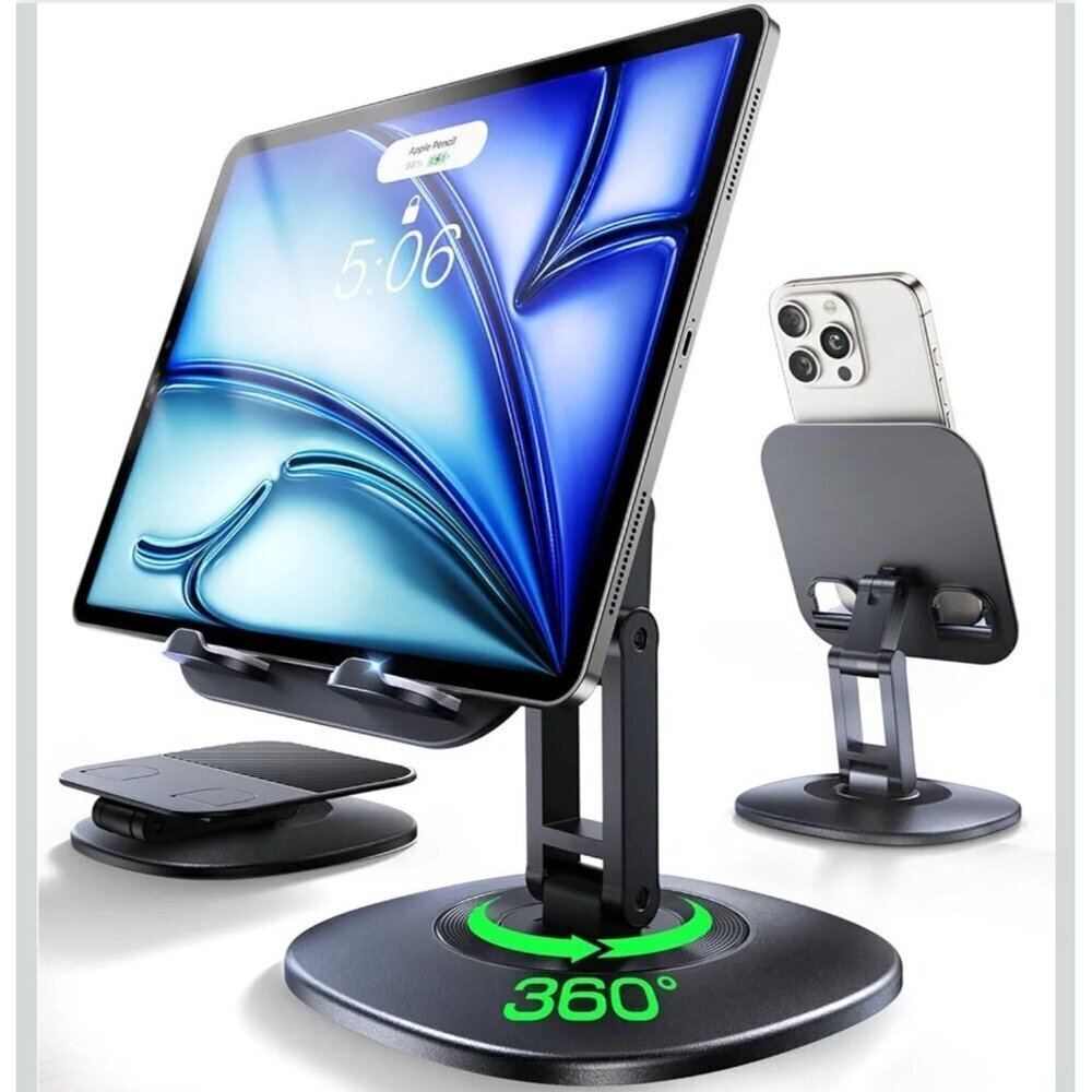 Adjustable 360° Rotatable Tablet & Phone Stand 4.0"-13.0" Devices Compatible - Picture 2 of 10